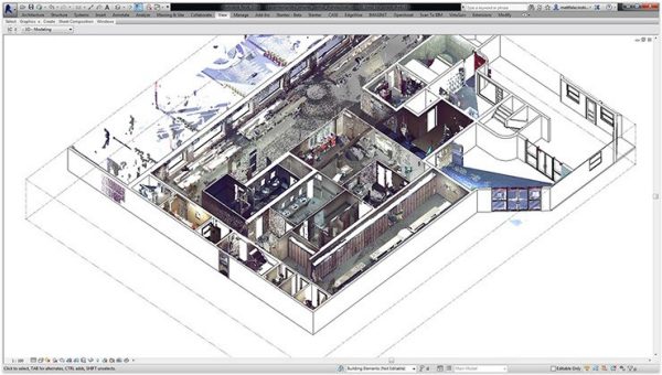 Point cloud model layered on top of the Revit model. 